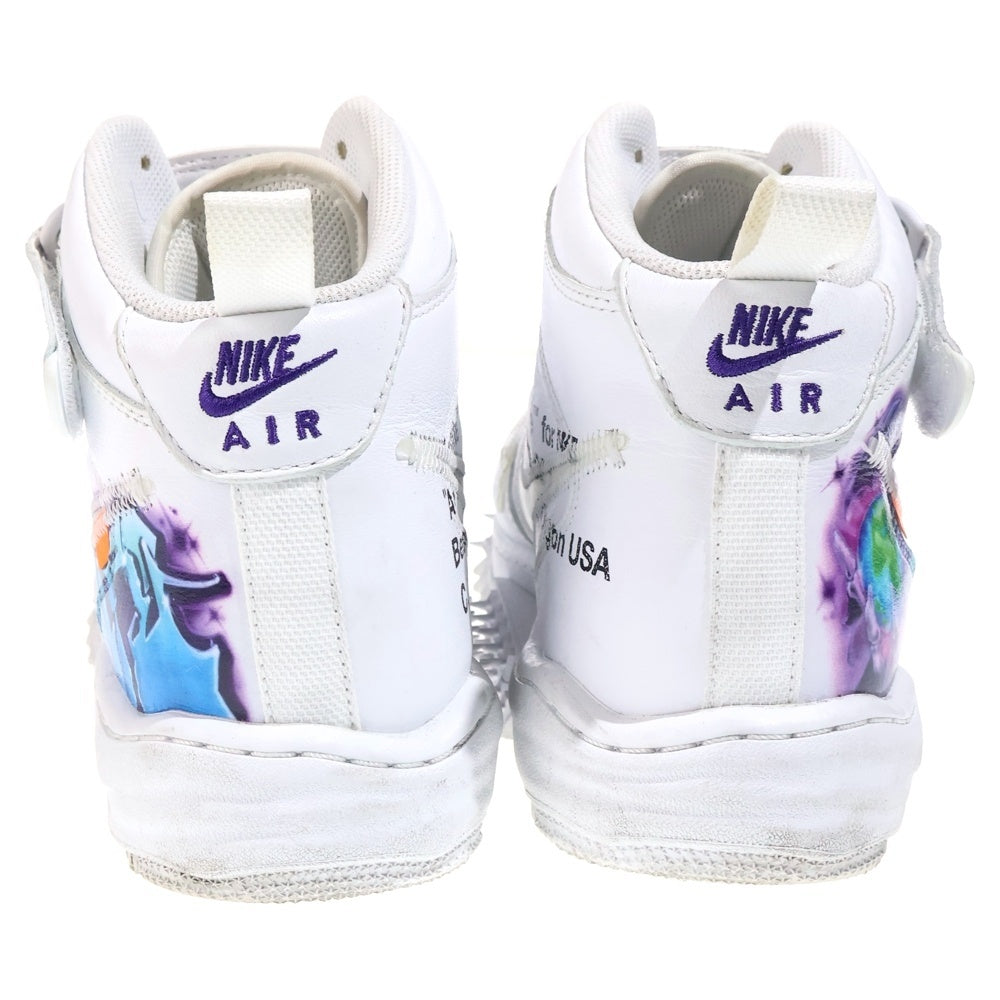NIKE(ナイキ) ×OFF-WHITE AIR FORCE1 MID SP LTHR オフホワイト エアフォース1 ミッドカットスニーカー ホワイト US10/28cm DR0500-100