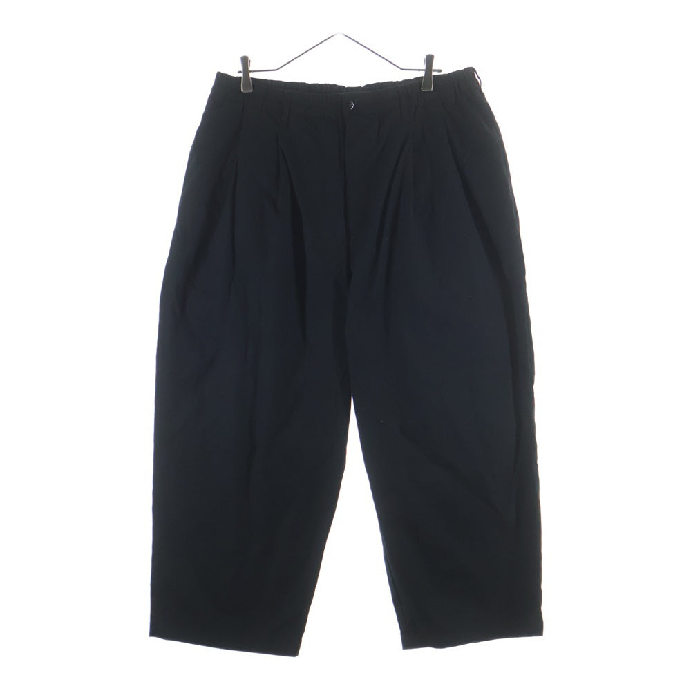COOTIE PRODUCTIONS(クーティー プロダクションズ) 23SS Garment Dyed Double Cloth Easy Trousers ガーメントダイ ダブルクロス イージーパンツ コットンパンツ ブラック CTE-23S101