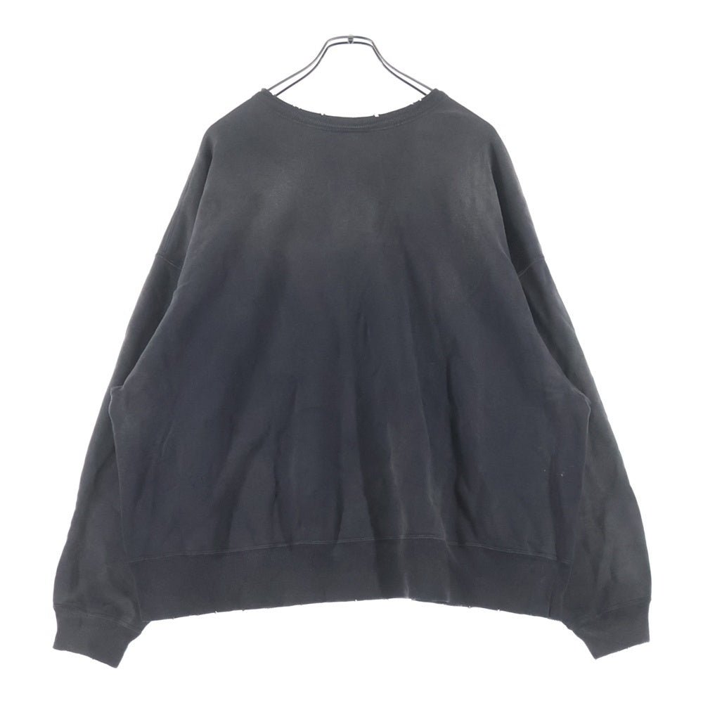 SAINT MICHAEL(セントマイケル) 24AW BONE SAINT CREW SWT ボーンプリント クルーネックスウェットトレーナー グレー SM-YS1-0000-031
