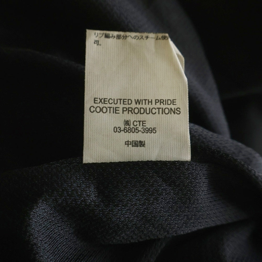 COOTIE PRODUCTIONS(クーティー プロダクションズ) 23AW Raza Track Pants ロゴ刺繍 ラサトラックパンツ ブラック CTE-23A105