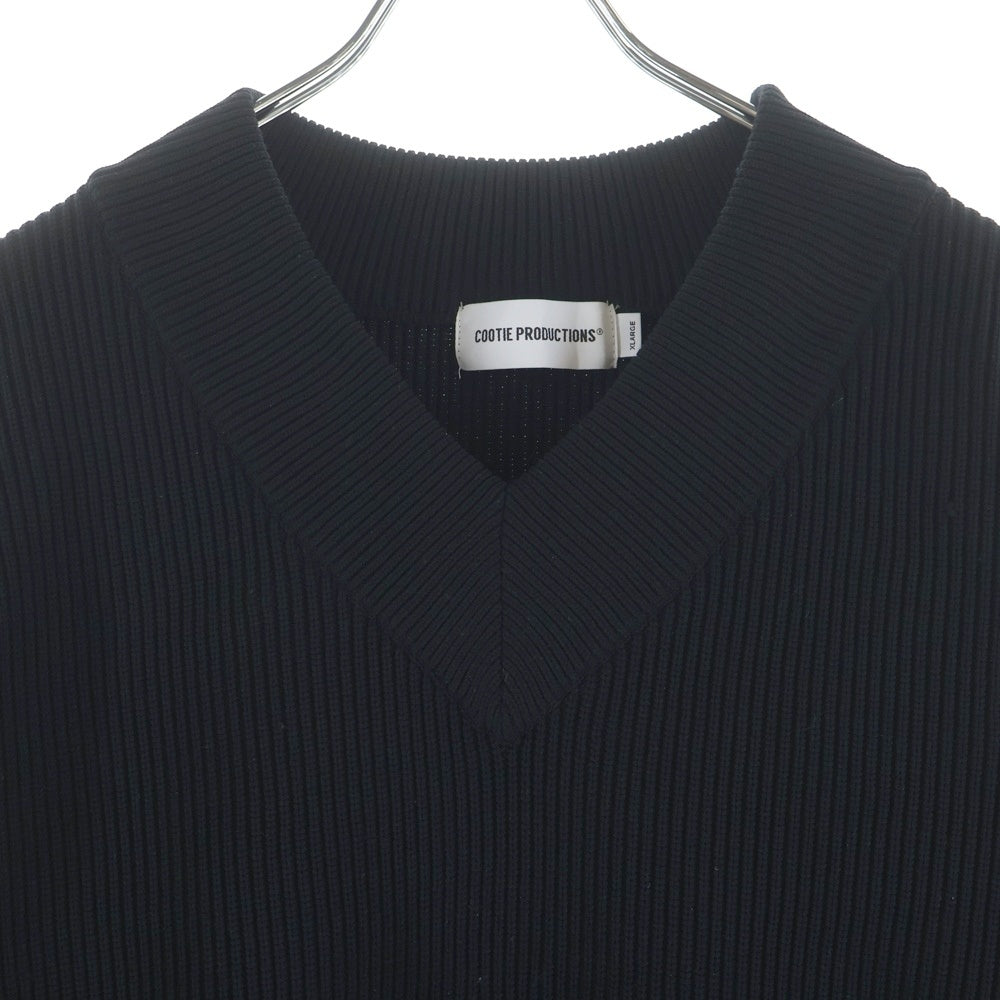 COOTIE PRODUCTIONS(クーティー プロダクションズ) 25SS Solotex Tilden Sweater Vネック チルデンセーター ニット ブラック CTE-25S311