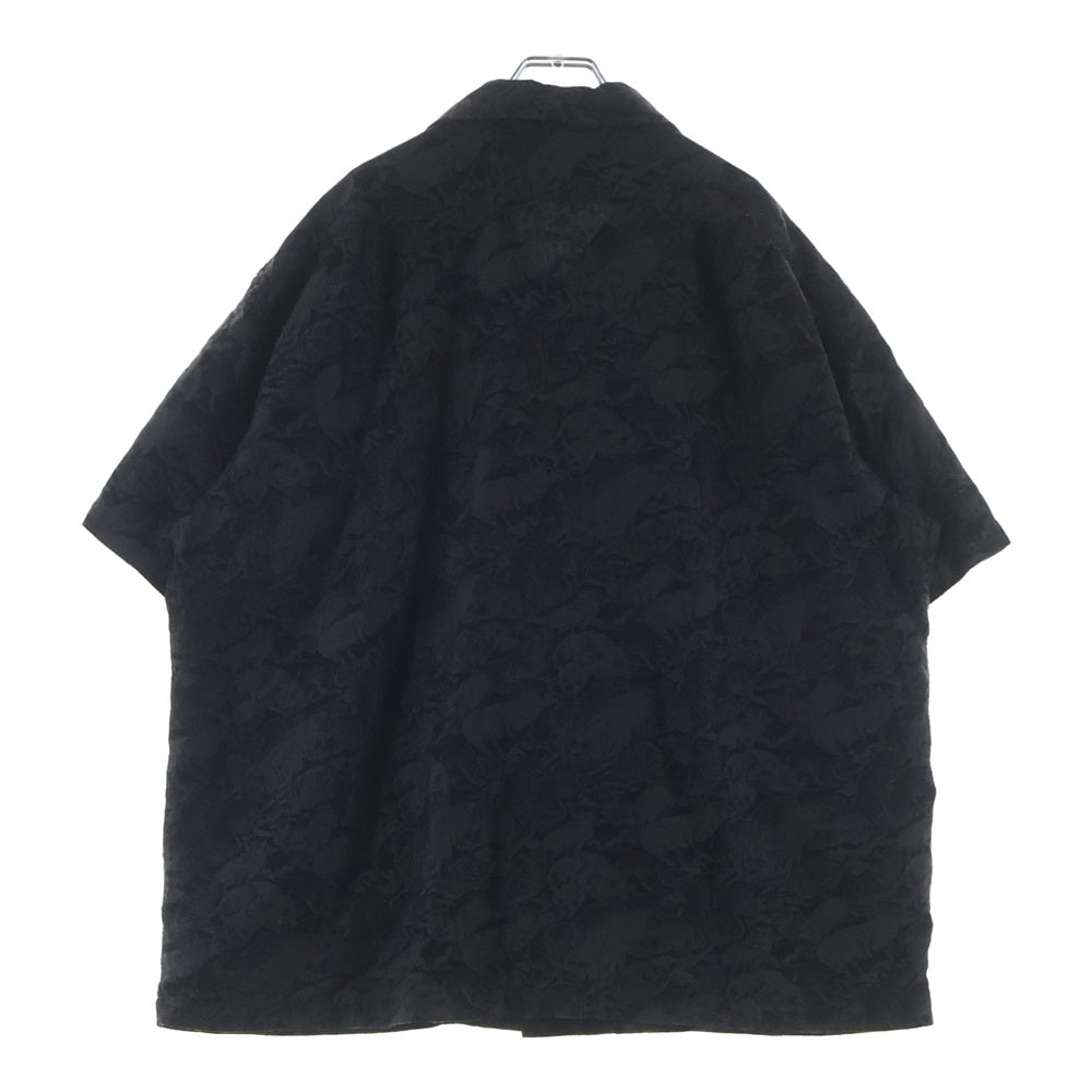 STUDIO D'ARTISAN(ステュディオダルチザン) 京黒紋付染 総柄デザイン 半袖シャツ ブラック