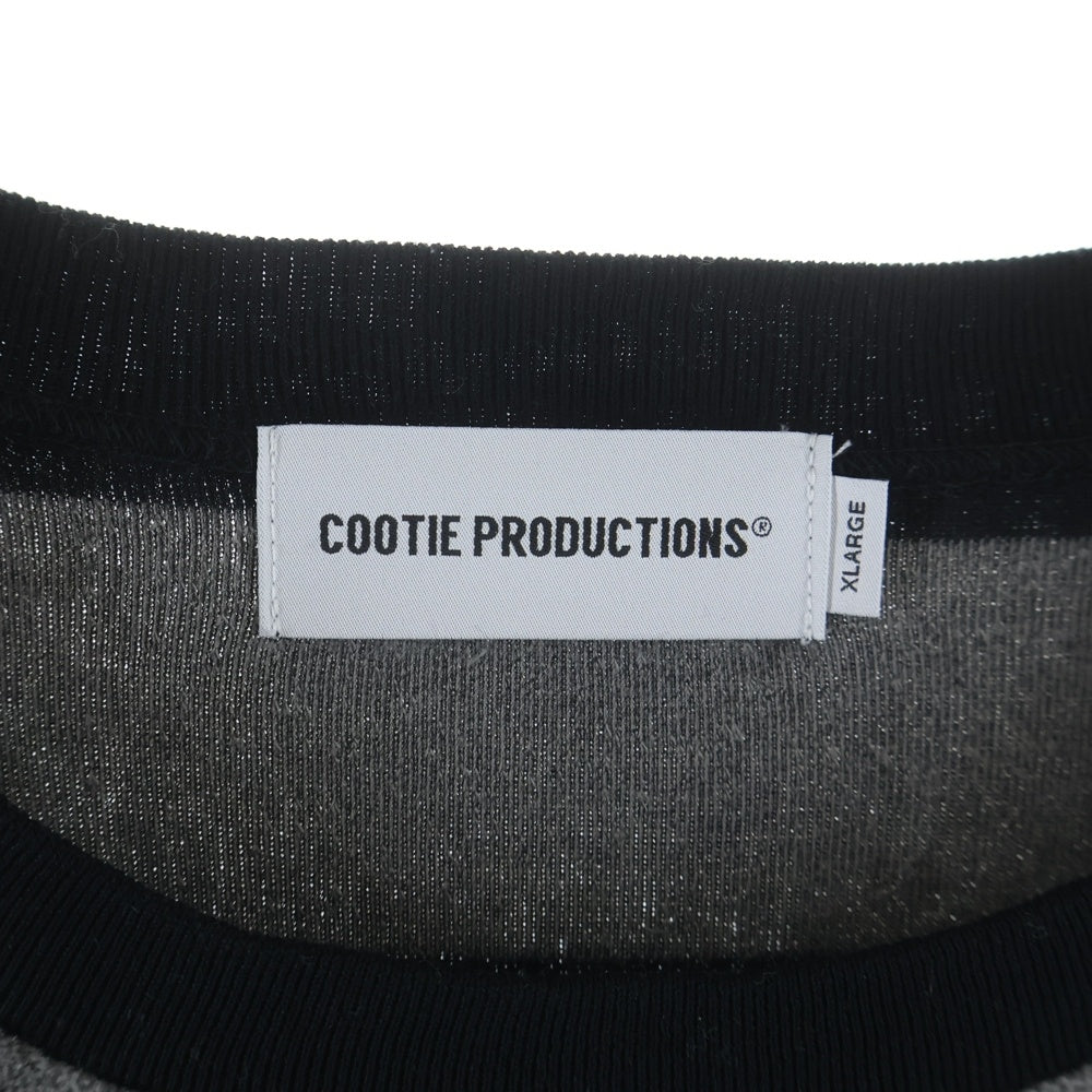 COOTIE PRODUCTIONS(クーティー プロダクションズ) 25SS Velour Border S/S Polo ベロア ボーダー 半袖Tシャツ カットソー グレー CTE-25S329
