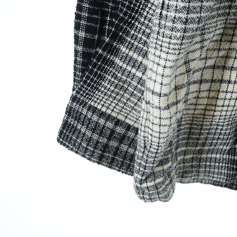 COOTIE PRODUCTIONS(クーティー プロダクションズ) 22AW Ombre Check Work L/S Shirt オンブレチェック ワークシャツ 長袖シャツ ブラック/ホワイト CTE-22A402