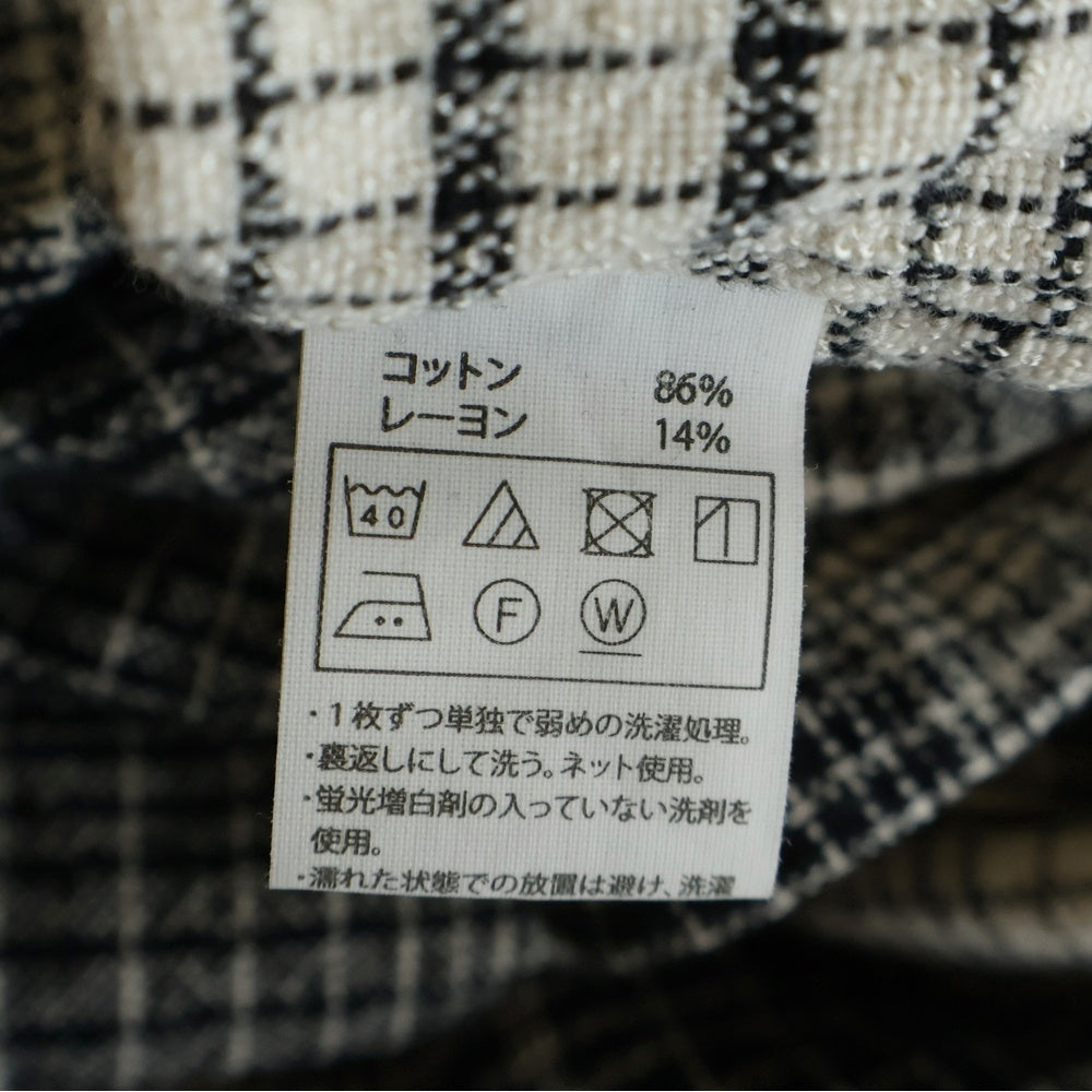 COOTIE PRODUCTIONS(クーティー プロダクションズ) 22AW Ombre Check Work L/S Shirt オンブレチェック ワークシャツ 長袖シャツ ブラック/ホワイト CTE-22A402