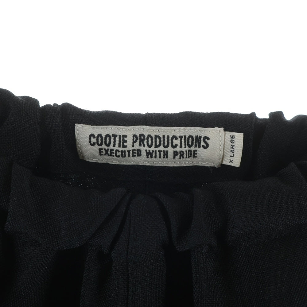 COOTIE PRODUCTIONS(クーティー プロダクションズ) 裾ジップ イージーパンツ ジョガーパンツ ブラック