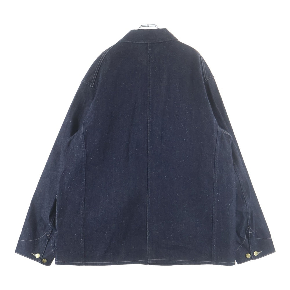 HUMAN MADE(ヒューマンメイド) DENIM COVERALL JACKET PAST ハートロゴ デニムカバーオールジャケット Gジャン ブルー HM28JK001