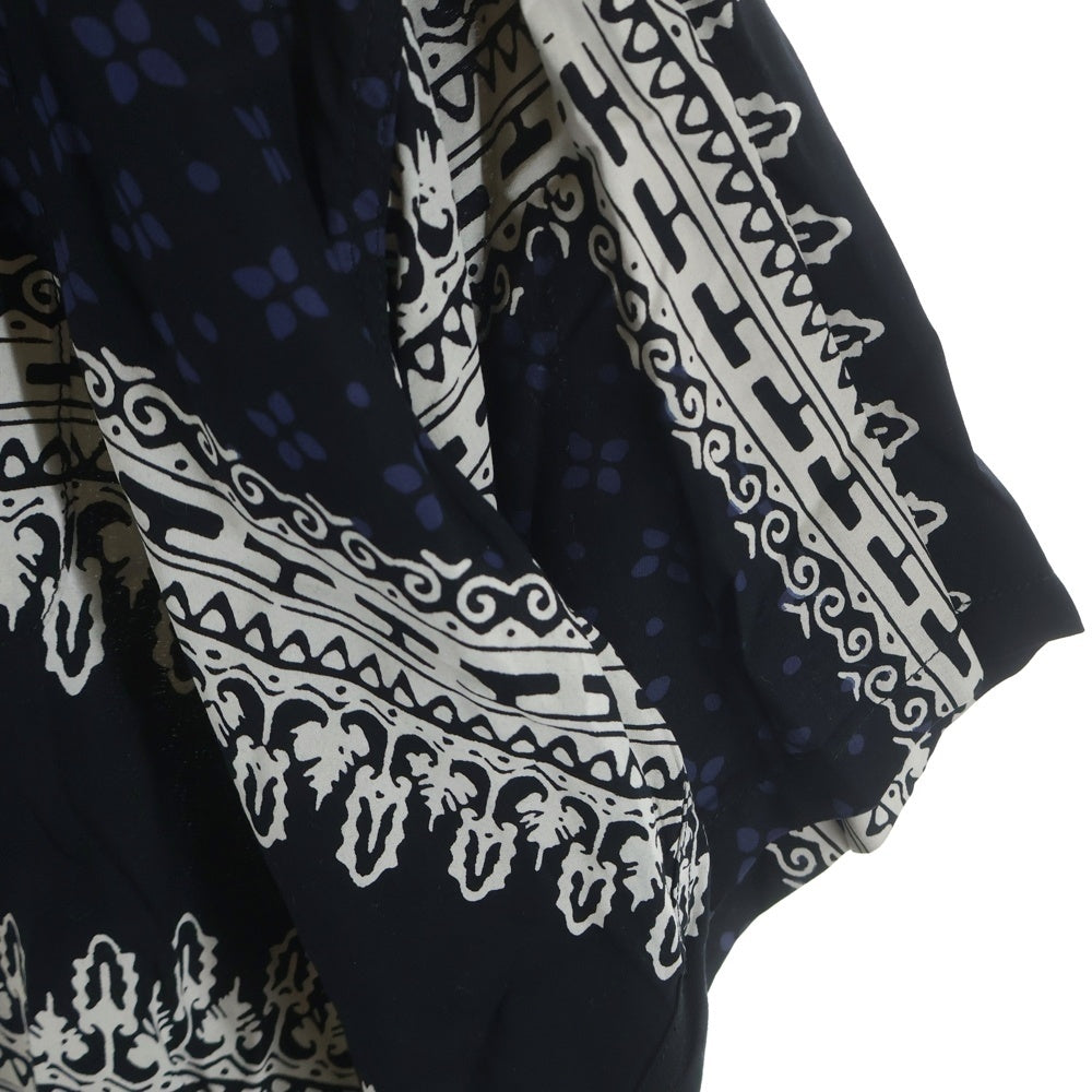 COOTIE PRODUCTIONS(クーティー プロダクションズ) 23SS Rayon Open Collar S/S Shirt チェーンデザイン オープンカラー レーヨン半袖シャツ ブラック CTE-23S411