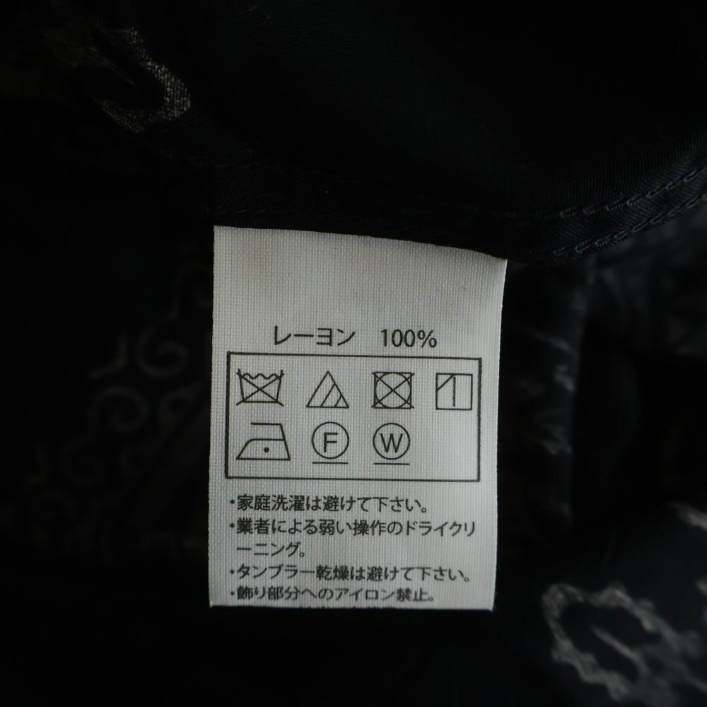 COOTIE PRODUCTIONS(クーティー プロダクションズ) 23SS Rayon Open Collar S/S Shirt チェーンデザイン オープンカラー レーヨン半袖シャツ ブラック CTE-23S411