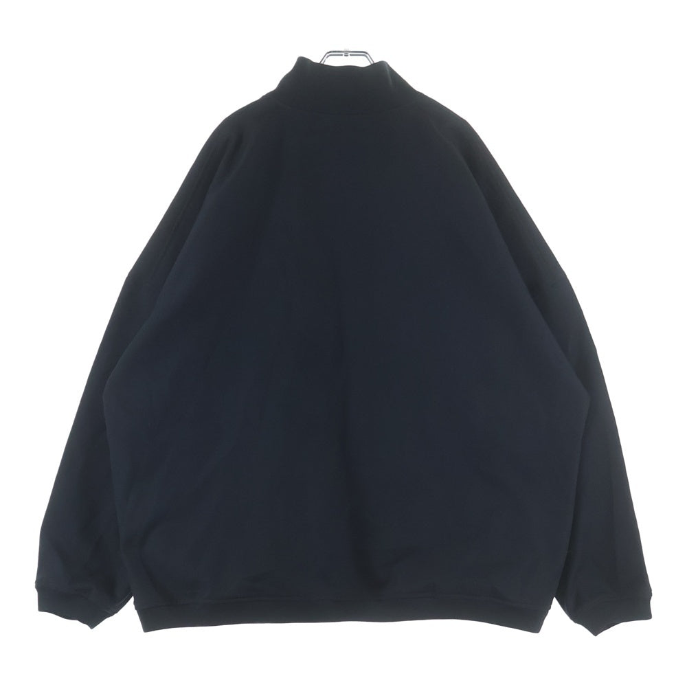 COOTIE PRODUCTIONS(クーティー プロダクションズ) 22AW Polyester Velour Half Zip フロントロゴ ハーフジップスウェット トレーナー ブラック CTE-22A313