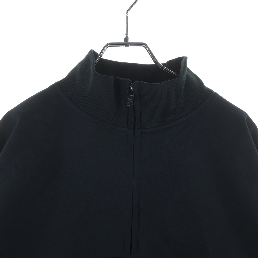 COOTIE PRODUCTIONS(クーティー プロダクションズ) 22AW Polyester Velour Half Zip フロントロゴ ハーフジップスウェット トレーナー ブラック CTE-22A313