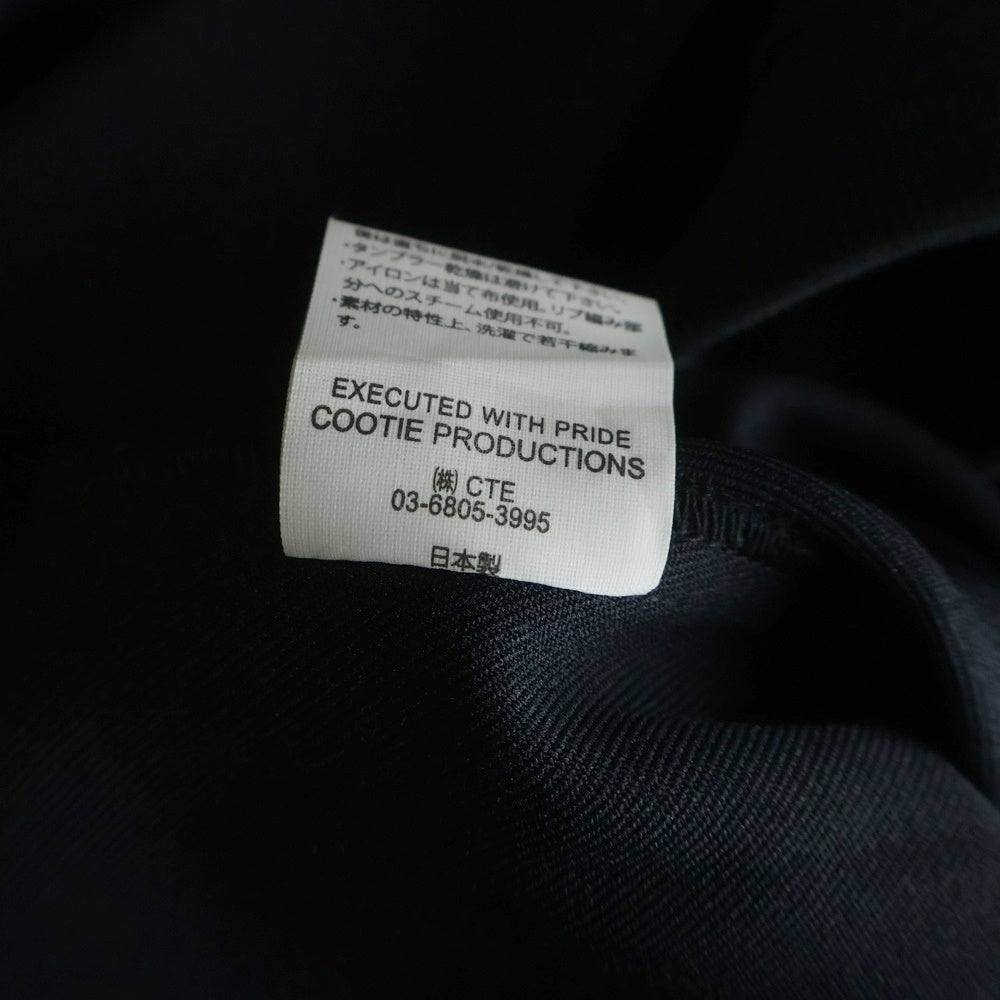 COOTIE PRODUCTIONS(クーティー プロダクションズ) 22AW Polyester Velour Half Zip フロントロゴ ハーフジップスウェット トレーナー ブラック CTE-22A313
