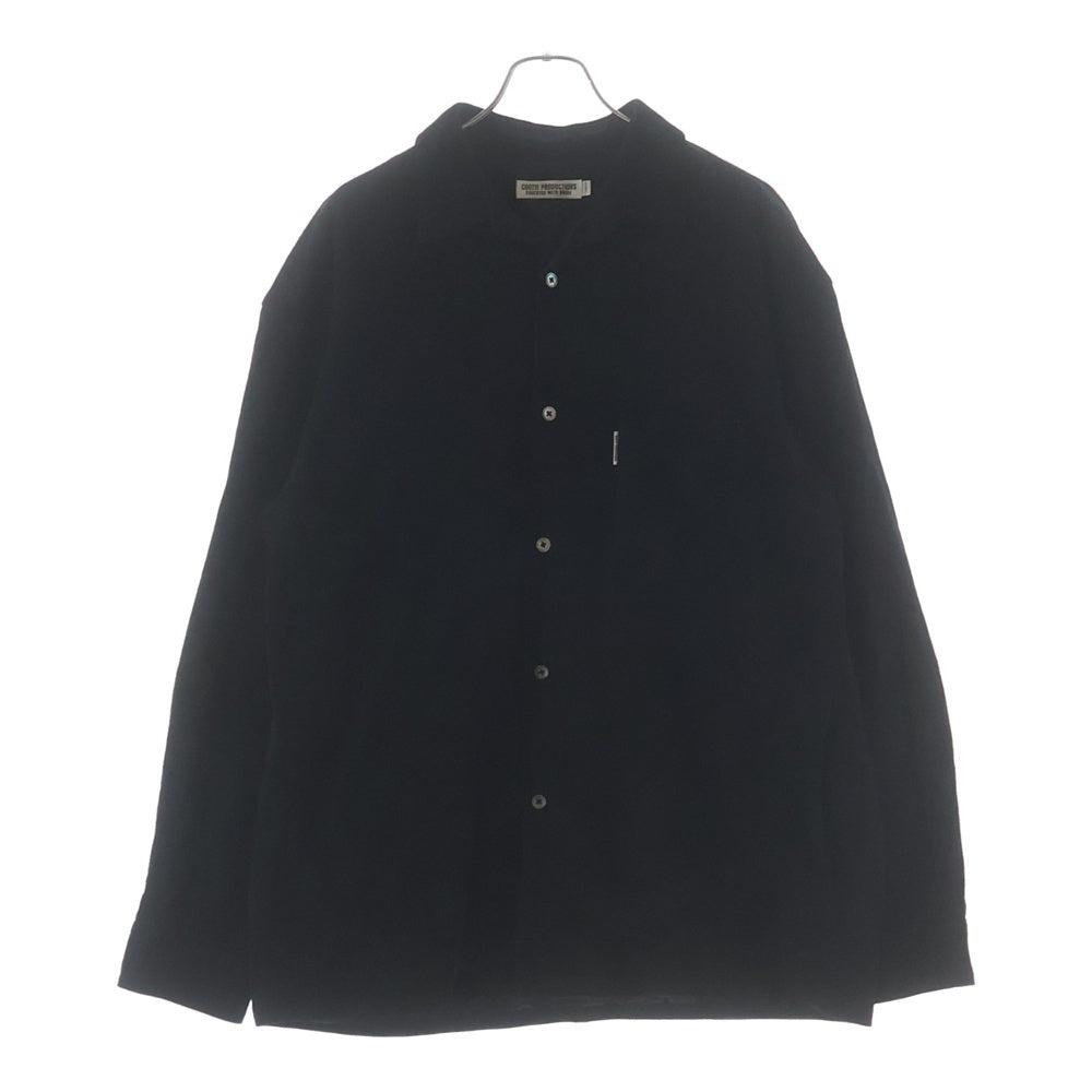 COOTIE PRODUCTIONS(クーティー プロダクションズ) 22AW Deer Suede L/S Shirt ディアスキン スエード 長袖シャツ ブラック CTE-22A407