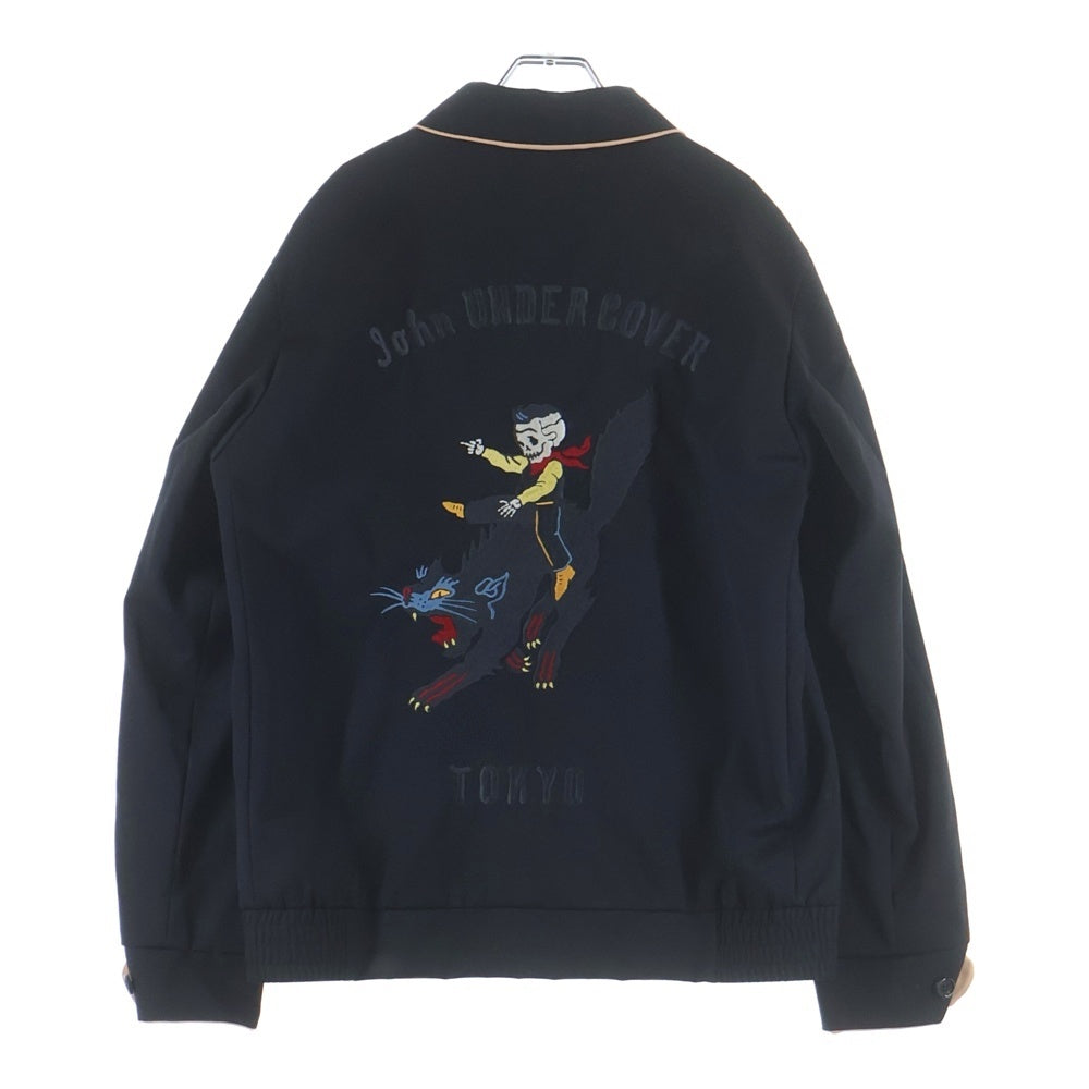 John UNDERCOVER(ジョン アンダーカバー) 17SS ギャバ刺繍ベトジャン ブルゾン ブラック JUS4201