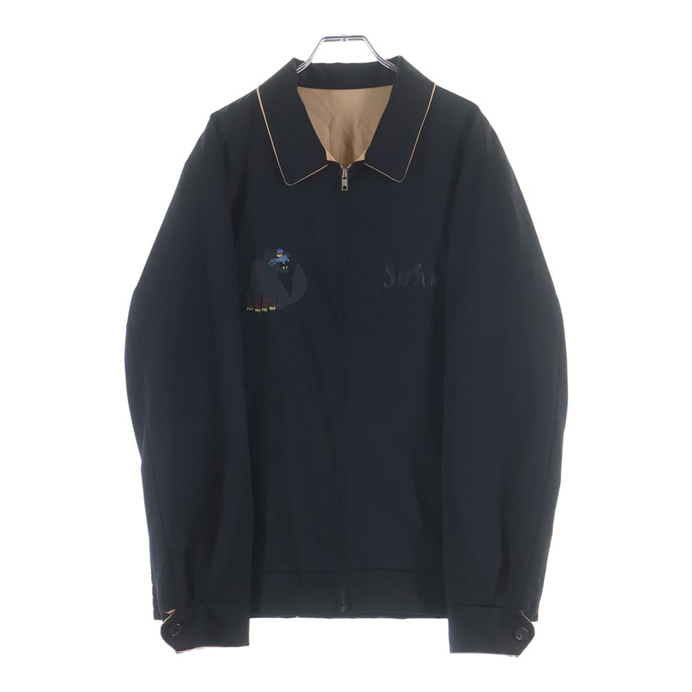 John UNDERCOVER(ジョン アンダーカバー) 17SS ギャバ刺繍ベトジャン ブルゾン ブラック JUS4201