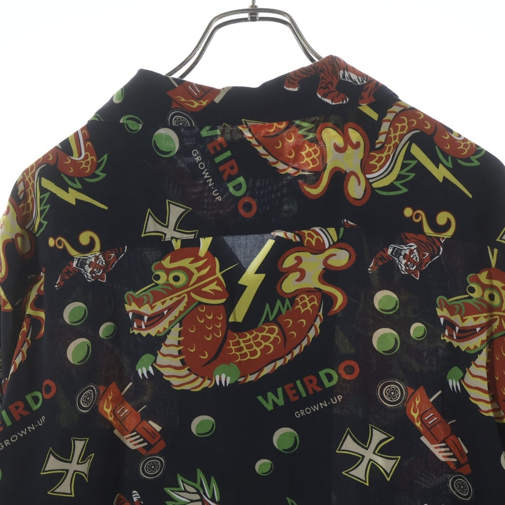 weirdo(ウィアード) ×AMERICAN WANNABE ×アメリカンワナビー 総柄デザイン レーヨン長袖シャツ マルチ WRD-22-AWB-01