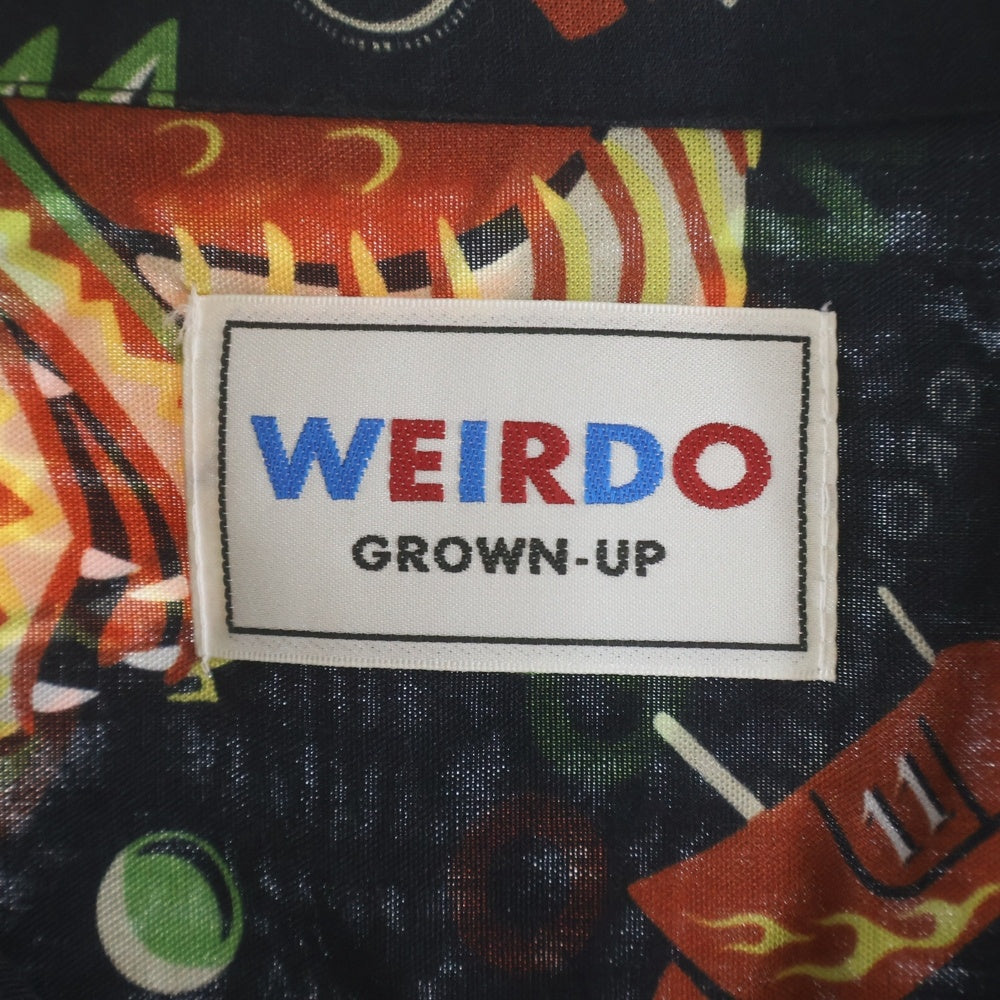 weirdo(ウィアード) ×AMERICAN WANNABE ×アメリカンワナビー 総柄デザイン レーヨン長袖シャツ マルチ WRD-22-AWB-01