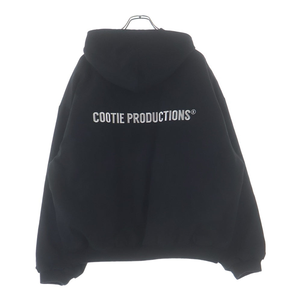 COOTIE PRODUCTIONS(クーティー プロダクションズ) 22AW OX Hoodie Blouson ロゴ刺繍 中綿ブルゾン フーデッドジャケット ブラック CTE-22A212