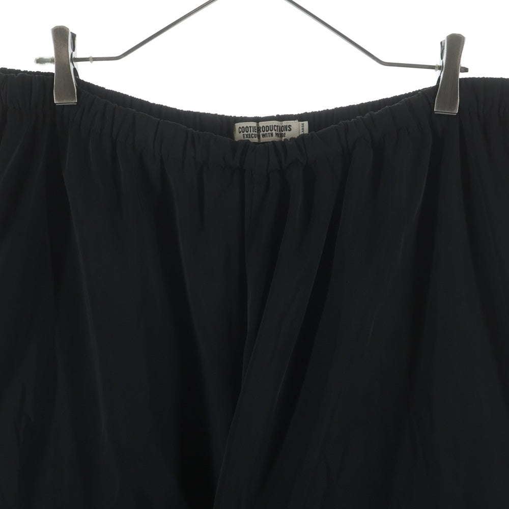 COOTIE PRODUCTIONS(クーティー プロダクションズ) 23AW Raza Track Pants ロゴ刺繍 ラサトラックパンツ ブラック CTE-23A105