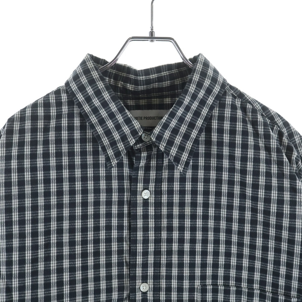 COOTIE PRODUCTIONS(クーティー プロダクションズ) 24SS Dobby Check S/S Shirt ドビーチェック 半袖シャツ ブラック/ホワイト CTE-24S404