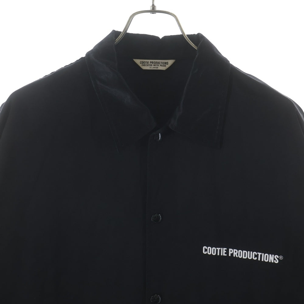 COOTIE PRODUCTIONS(クーティー プロダクションズ) 21SS R/C Satin Coach Jacket プリント サテンコーチジャケット ブラックCTE-21S208