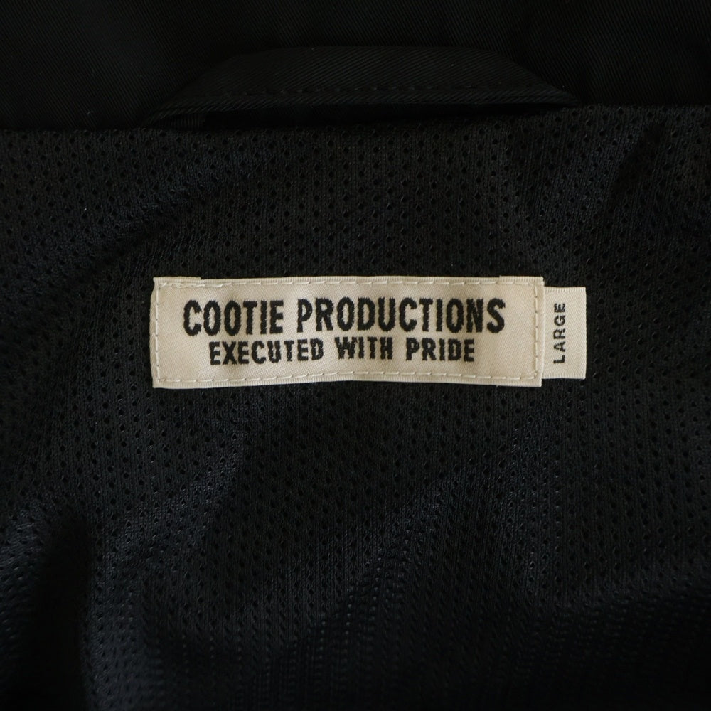 COOTIE PRODUCTIONS(クーティー プロダクションズ) 23SS Polyester OX Raza Track Jacket ロゴ刺繍 ラサ トラックジャケット ブラック CTE-23S207