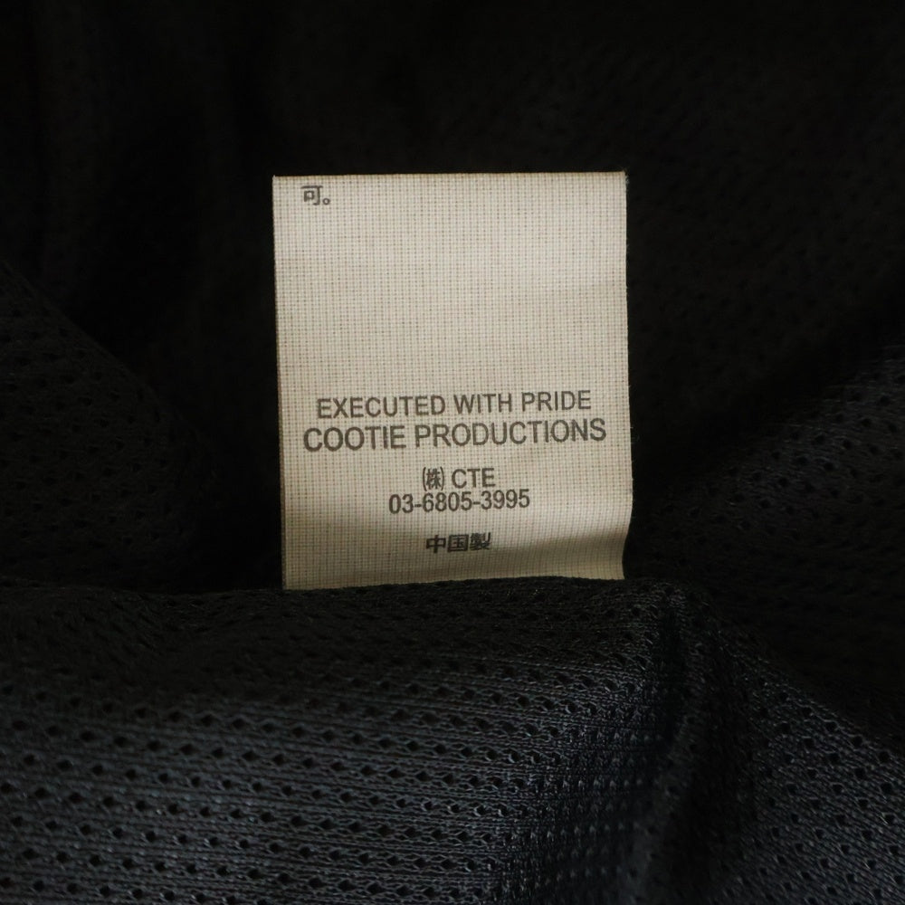 COOTIE PRODUCTIONS(クーティー プロダクションズ) 23SS Polyester OX Raza Track Jacket ロゴ刺繍 ラサ トラックジャケット ブラック CTE-23S207