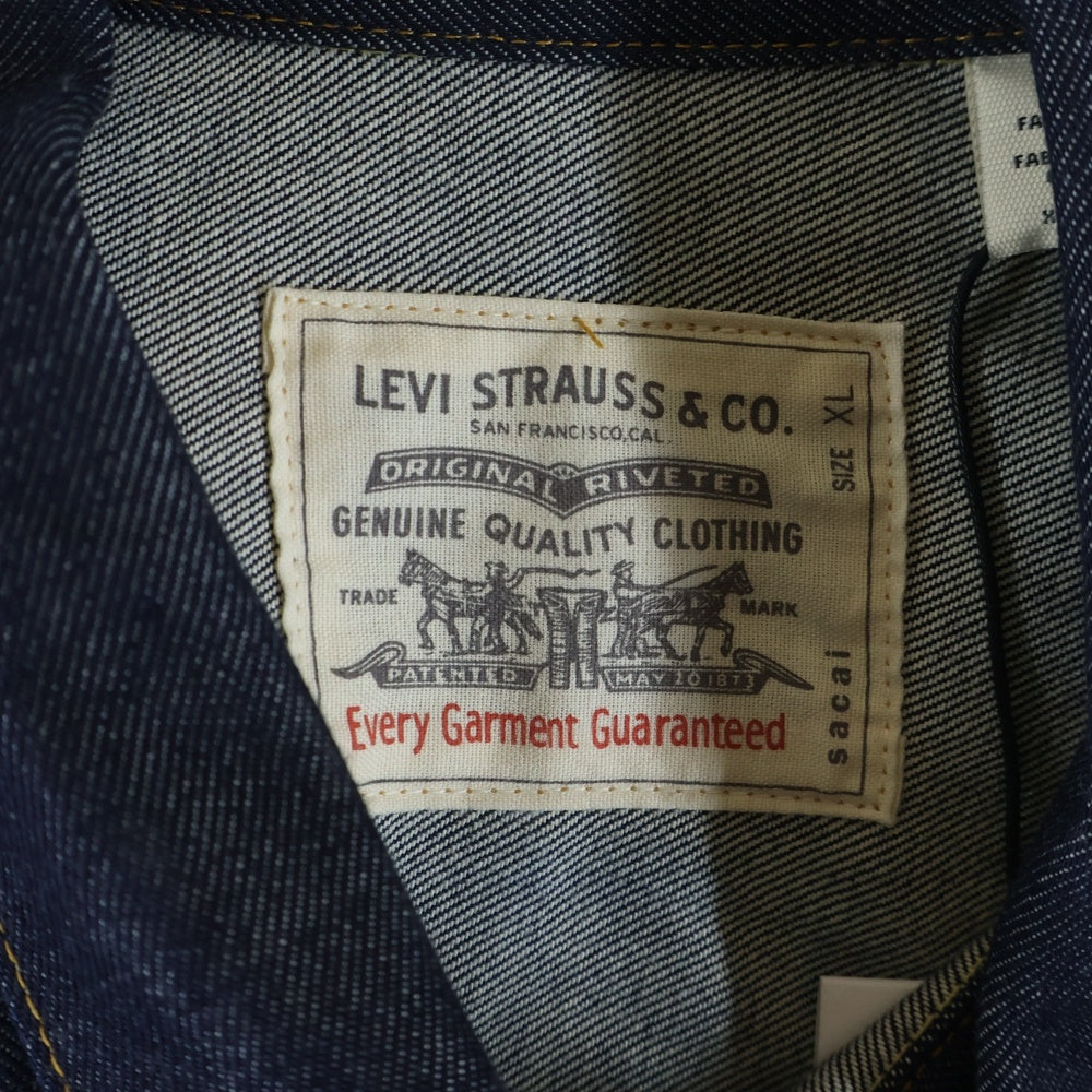 Sacai(サカイ) 25SS×Levi's Denim Jacket リーバイス デニムジャケット インディゴ 25-03708M