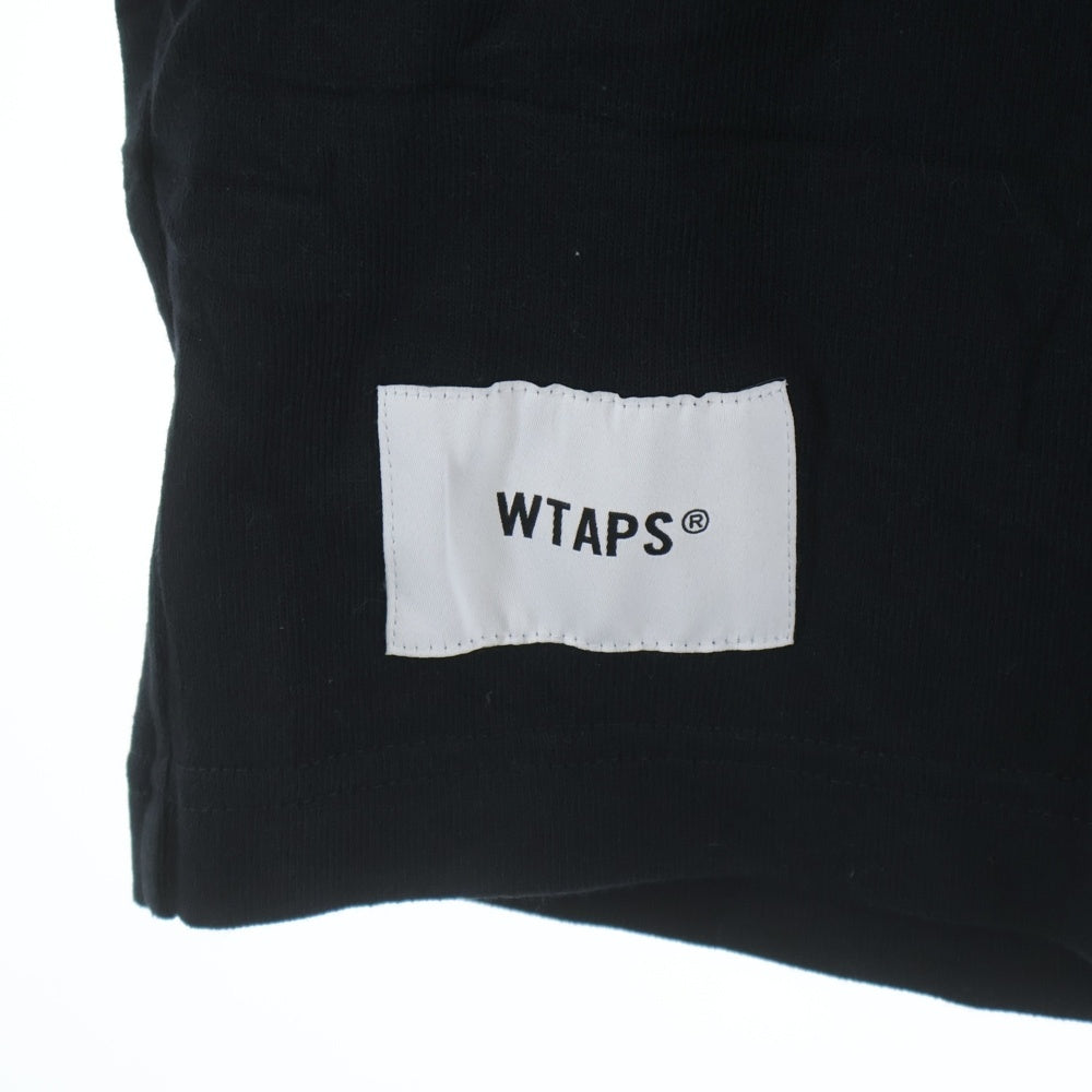 WTAPS(ダブルタップス) 25SS Scab LS Cotton ロゴ刺繍 バックプリント 長袖Tシャツ ロンT カットソー ブラック 251ATDT-CSM17