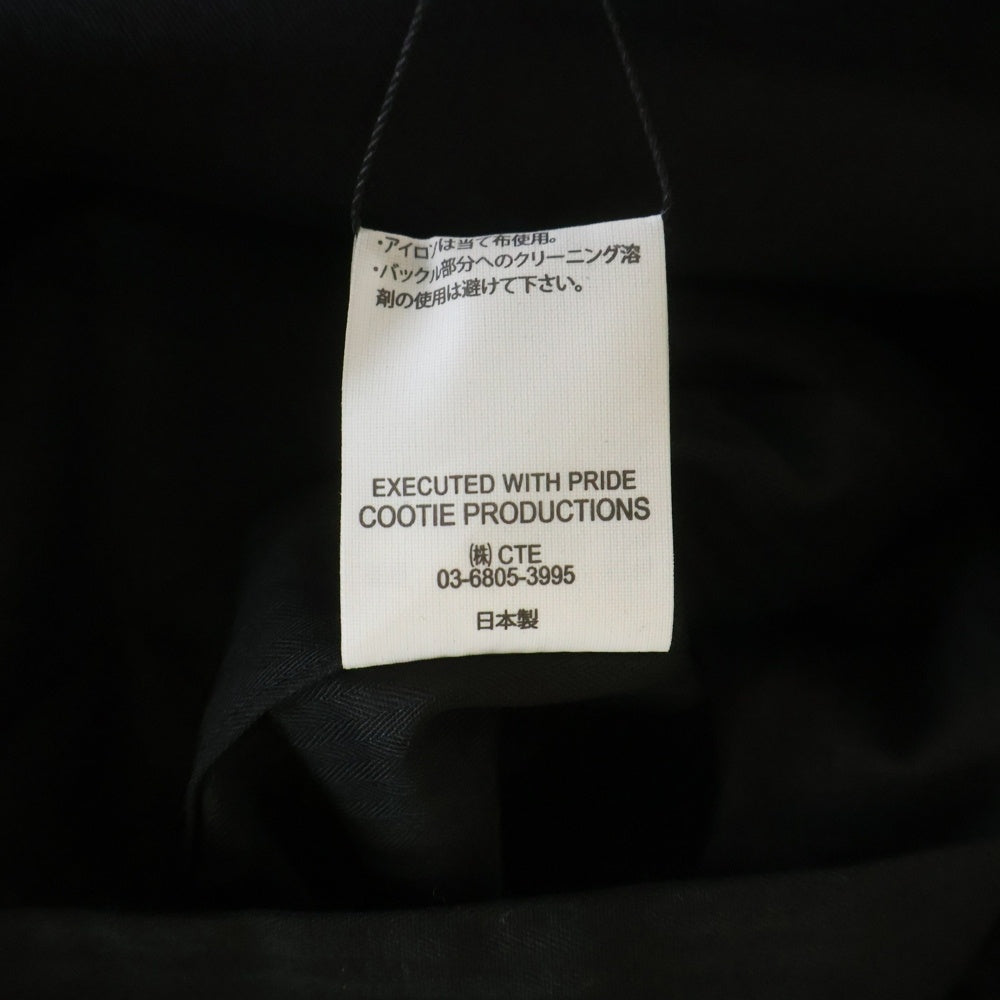 COOTIE PRODUCTIONS(クーティー プロダクションズ) 25SS Error Fit Trench Coat エラーフィット トレンチコート ロングコート ブラック CTE-25S204