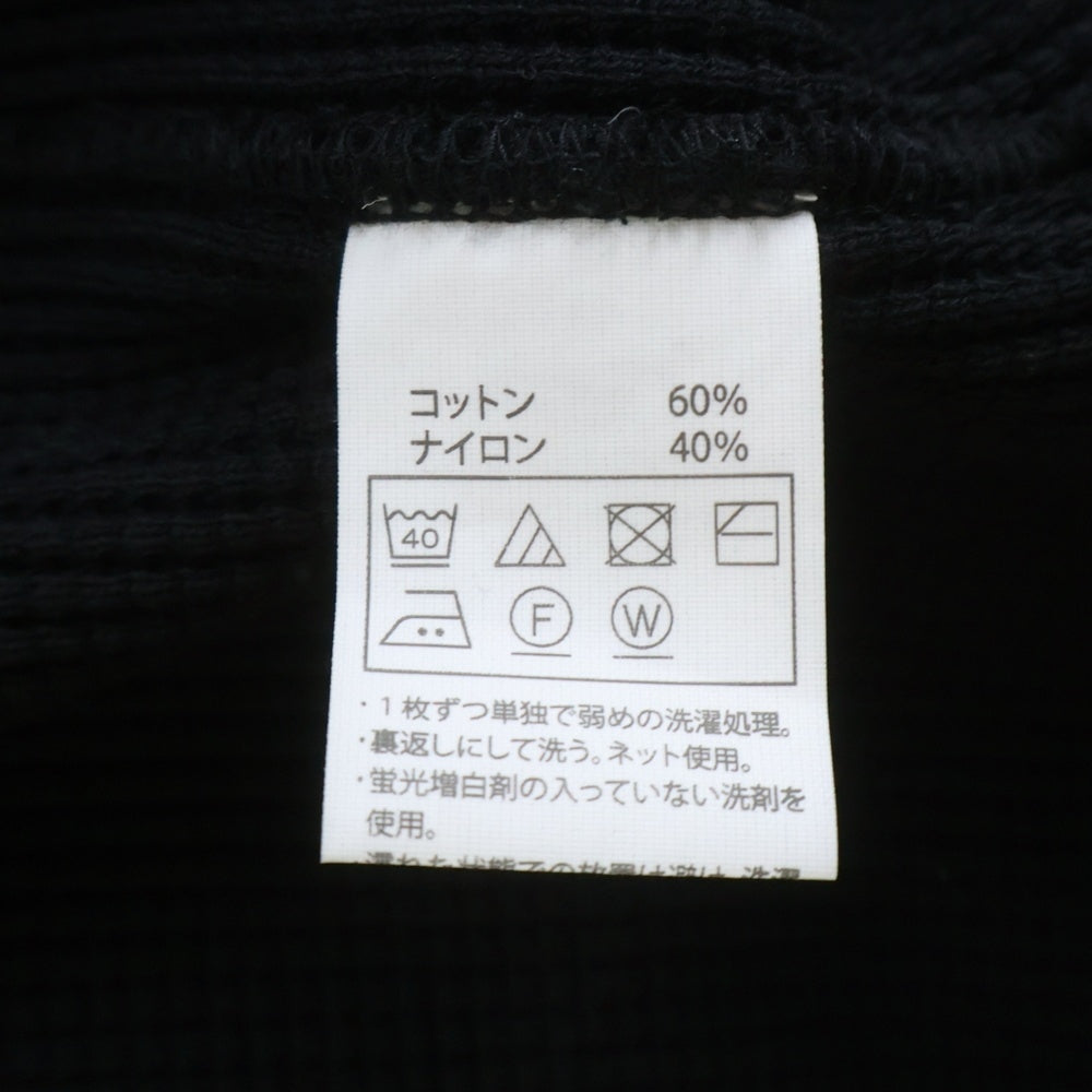 COOTIE PRODUCTIONS(クーティー プロダクションズ) 24AW N/C Waffle Zip Hoodie ワッフル ジップアップフーディー パーカー ブラック CTE-24A318
