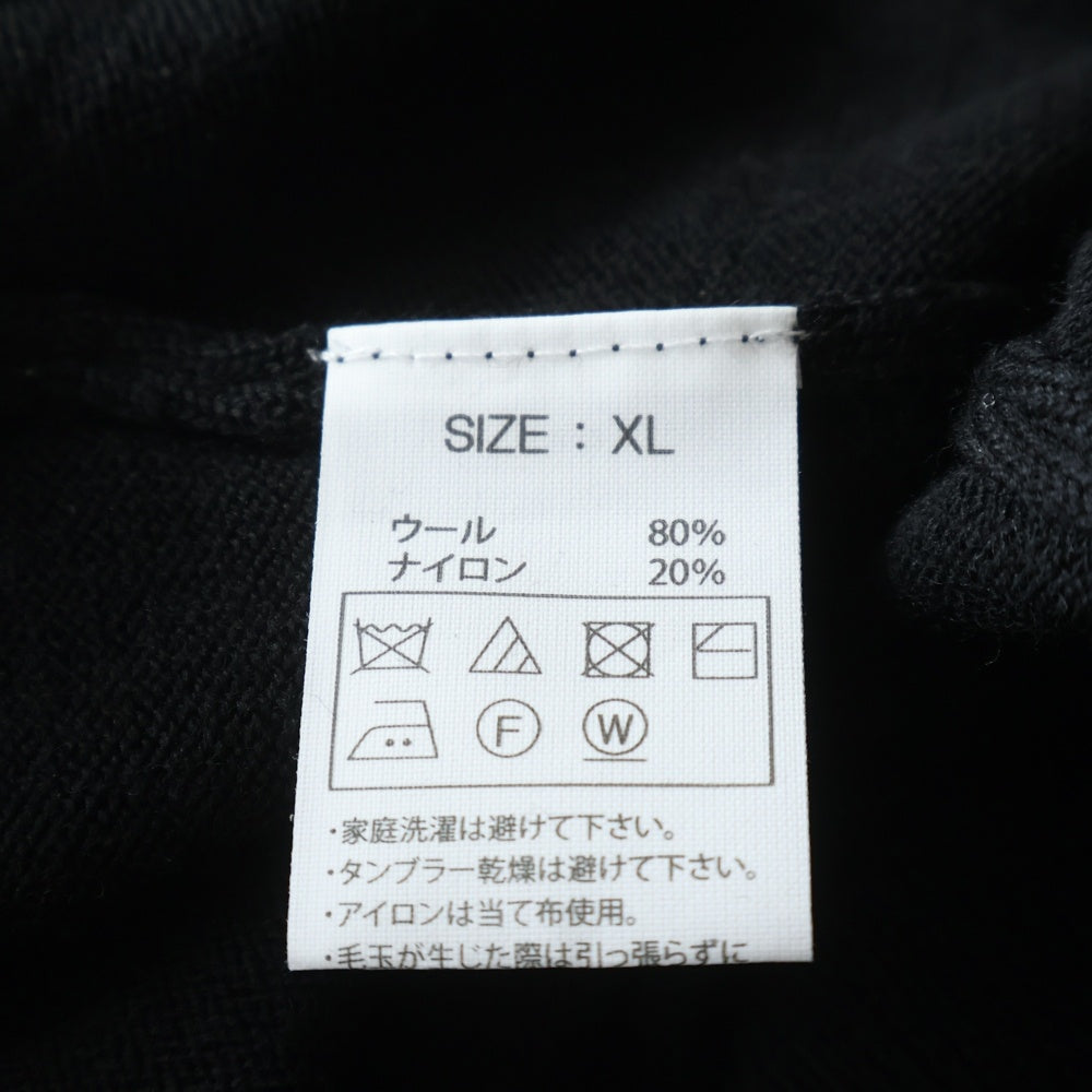 COOTIE PRODUCTIONS(クーティー プロダクションズ) 25AW Intarsia Crew Sweater フロントロゴジャガード クルーネックニット セーター ブラック CTE-25A323