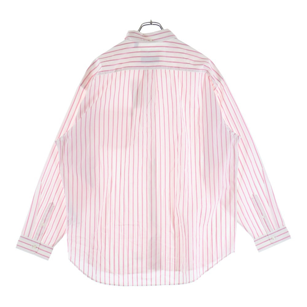 SUPREME(シュプリーム) 24SS ×MM6 Maison Margiela Stripe Shirt マルジェラ ストライプ長袖シャツ ピンク/ホワイト