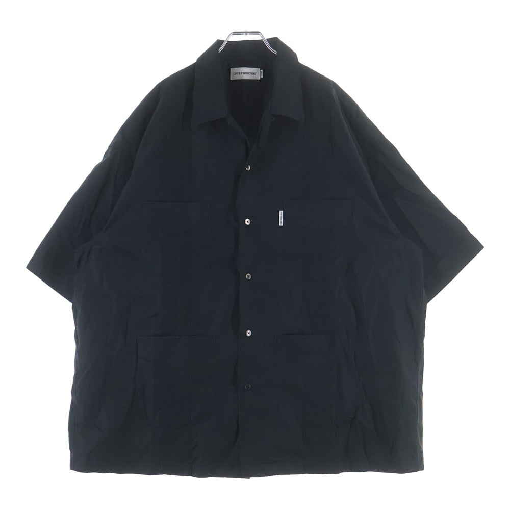 COOTIE PRODUCTIONS(クーティー プロダクションズ) 25SS 120/2 Typewriter Cuba S/S Shirt タイプライター キューバシャツ 半袖シャツ ブラック CTE-25S408