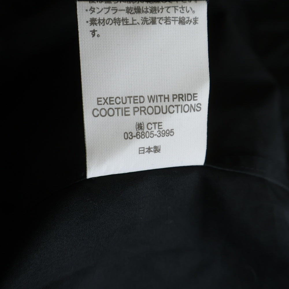 COOTIE PRODUCTIONS(クーティー プロダクションズ) 25SS 120/2 Typewriter Cuba S/S Shirt タイプライター キューバシャツ 半袖シャツ ブラック CTE-25S408