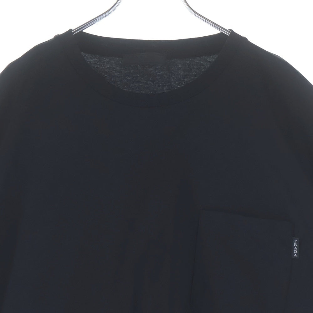 PRADA(プラダ) ポケットロゴ 半袖Tシャツ カットソー ブラック UJN658