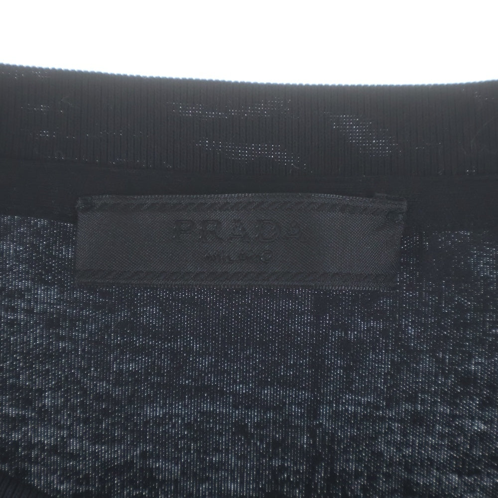 PRADA(プラダ) ポケットロゴ 半袖Tシャツ カットソー ブラック UJN658