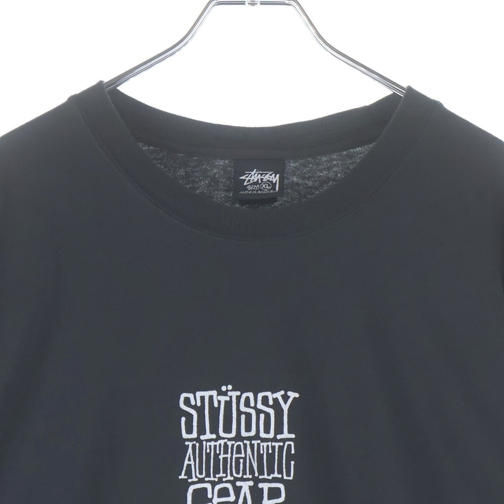 STUSSY(ステューシー) Authentic Gear Tee Pigment Dyed オーセンティック ギア 半袖Tシャツ カットソー ブラック
