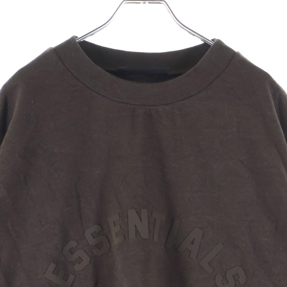 FEAR OF GOD ESSENTIALS(フィアオブゴッド エッセンシャルズ) HEAVY L/S TEE ラバーロゴ 長袖Tシャツ ロンT カットソー ブラウン