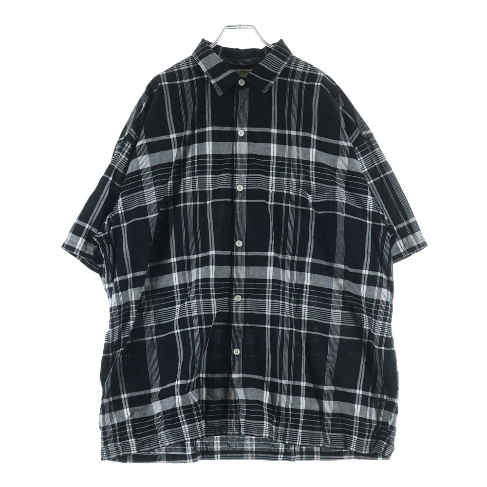 COOTIE PRODUCTIONS(クーティー プロダクションズ) 22SS Madras Check S/S Shirt マドラスチェック 半袖シャツ ブラック CTE-22S404