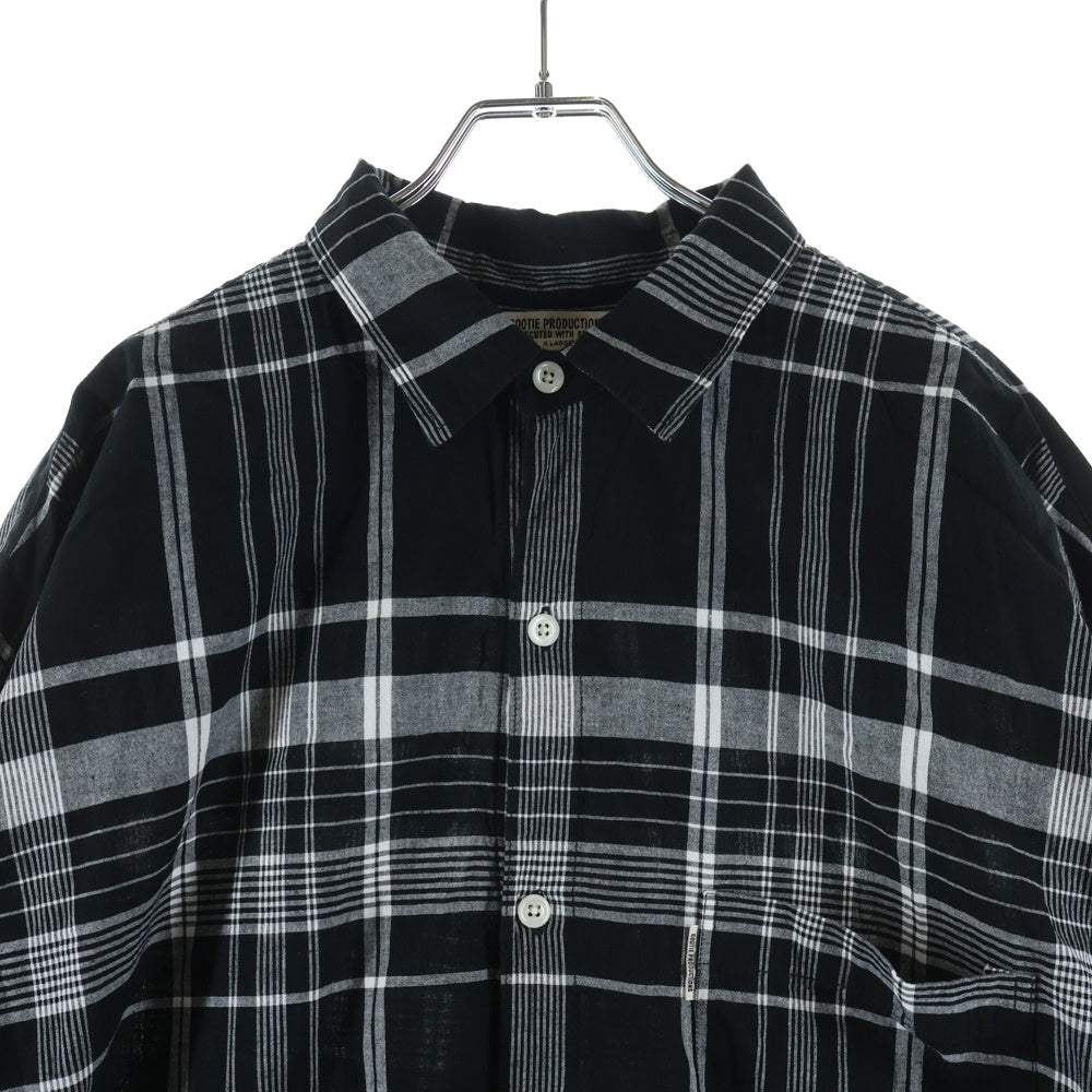 COOTIE PRODUCTIONS(クーティー プロダクションズ) 22SS Madras Check S/S Shirt マドラスチェック 半袖シャツ ブラック CTE-22S404