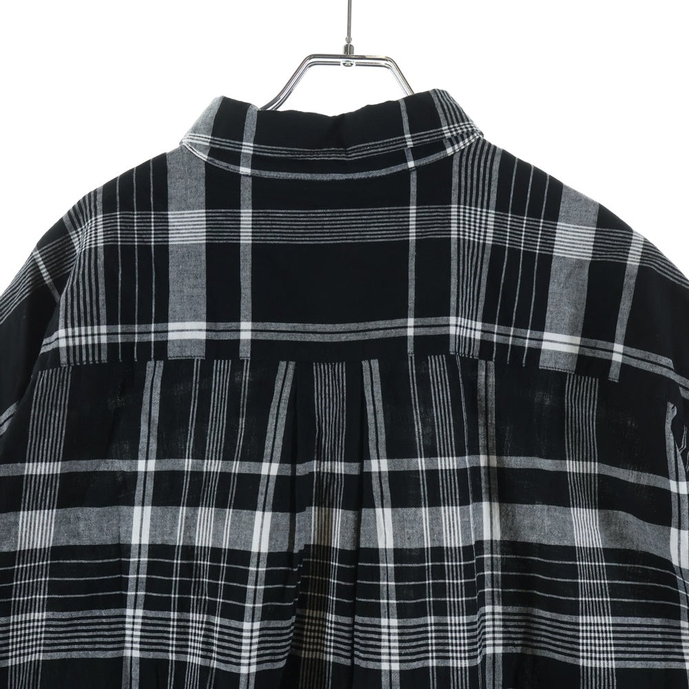 COOTIE PRODUCTIONS(クーティー プロダクションズ) 22SS Madras Check S/S Shirt マドラスチェック 半袖シャツ ブラック CTE-22S404