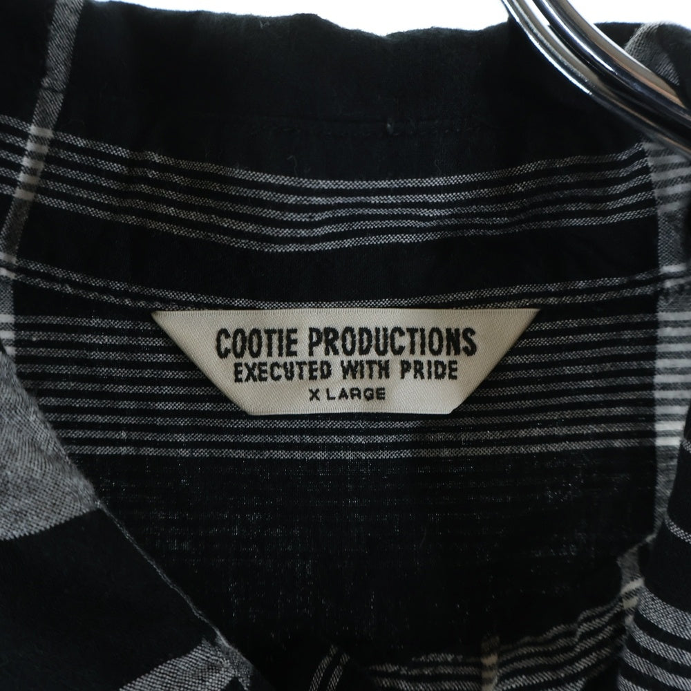 COOTIE PRODUCTIONS(クーティー プロダクションズ) 22SS Madras Check S/S Shirt マドラスチェック 半袖シャツ ブラック CTE-22S404