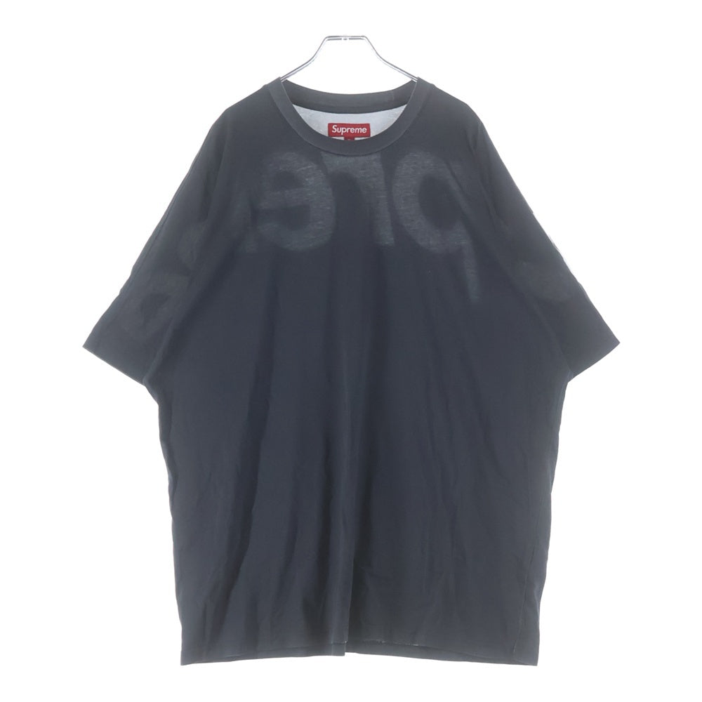 SUPREME(シュプリーム) 23AW Split S/S Top バックロゴプリント スプリット トップ クルーネック半袖Tシャツ ブラック