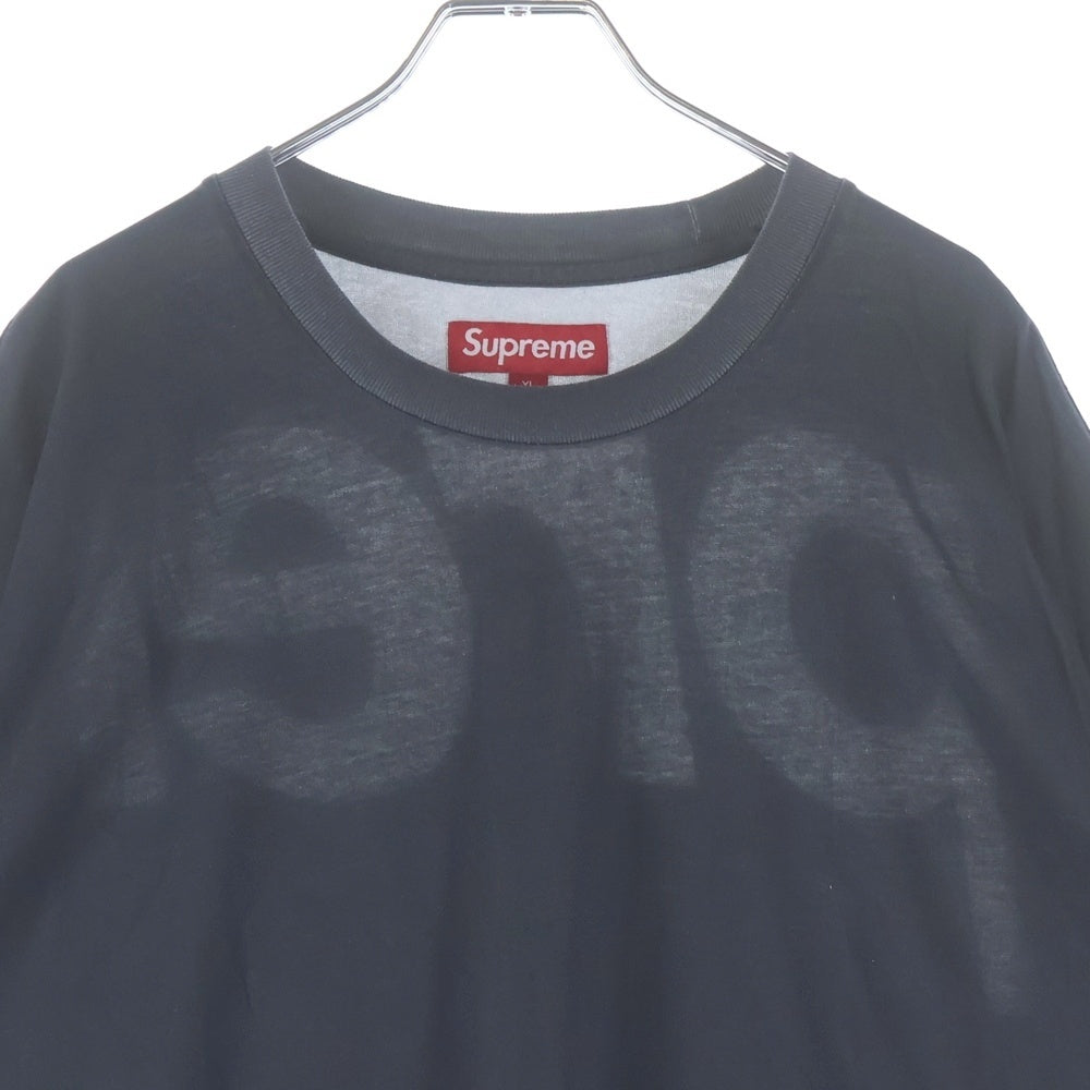 SUPREME(シュプリーム) 23AW Split S/S Top バックロゴプリント スプリット トップ クルーネック半袖Tシャツ ブラック