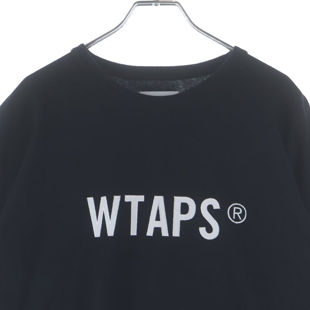 WTAPS(ダブルタップス) 24SS SIGN SS COTTON TSSC フロントロゴ 半袖Tシャツ カットソー ブラック 241ATDT-CSM22