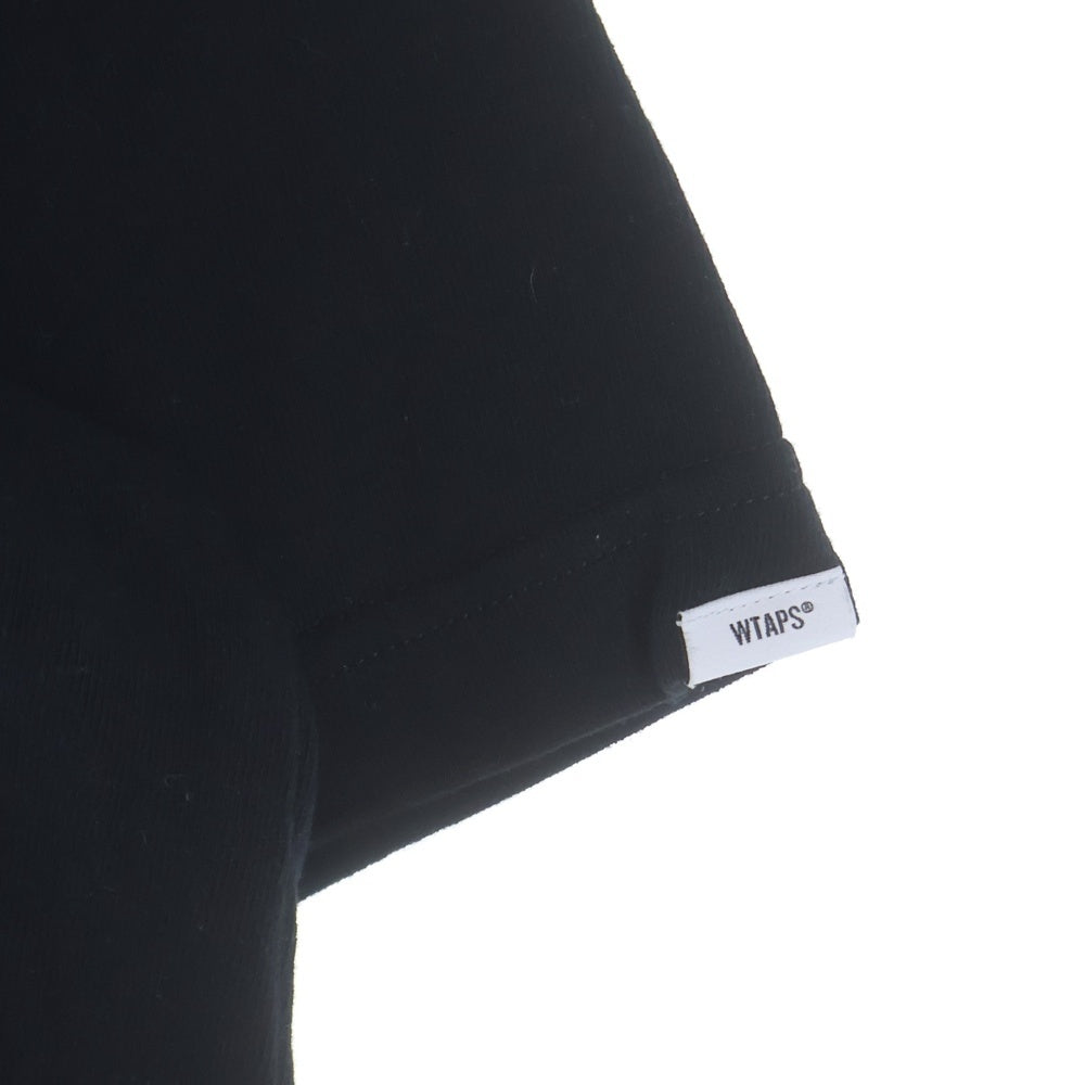 WTAPS(ダブルタップス) 24SS SIGN SS COTTON TSSC フロントロゴ 半袖Tシャツ カットソー ブラック 241ATDT-CSM22