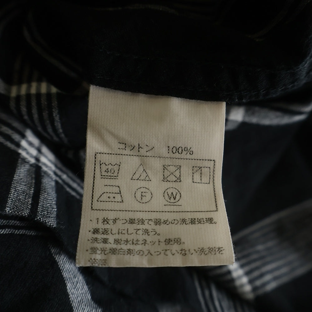 COOTIE PRODUCTIONS(クーティー プロダクションズ) 22SS Madras Check L/S Shirt チェック柄 長袖シャツ ブラック CTE-22S403