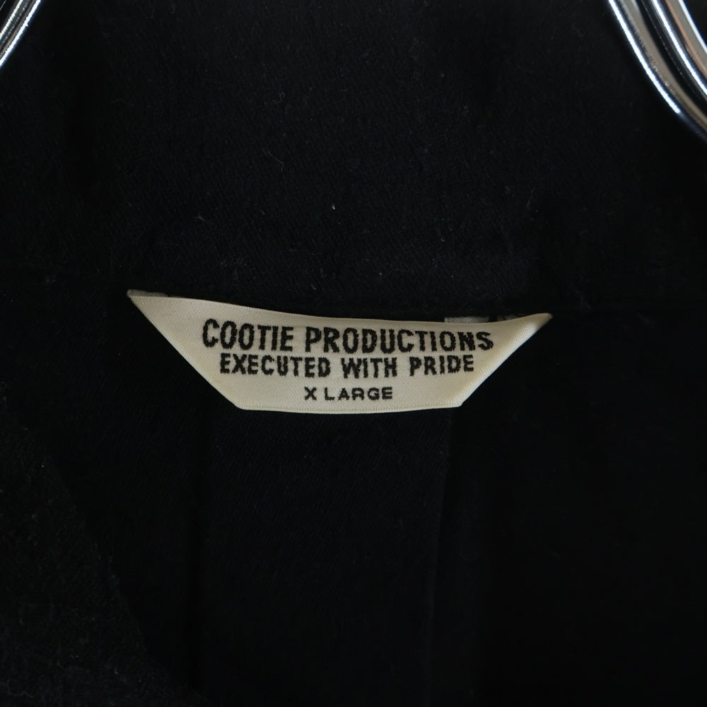 COOTIE PRODUCTIONS(クーティー プロダクションズ) 23SS Silk Nep Work Jacket シルクネップ ワークシャツ 長袖シャツ ブラック CTE-23S204
