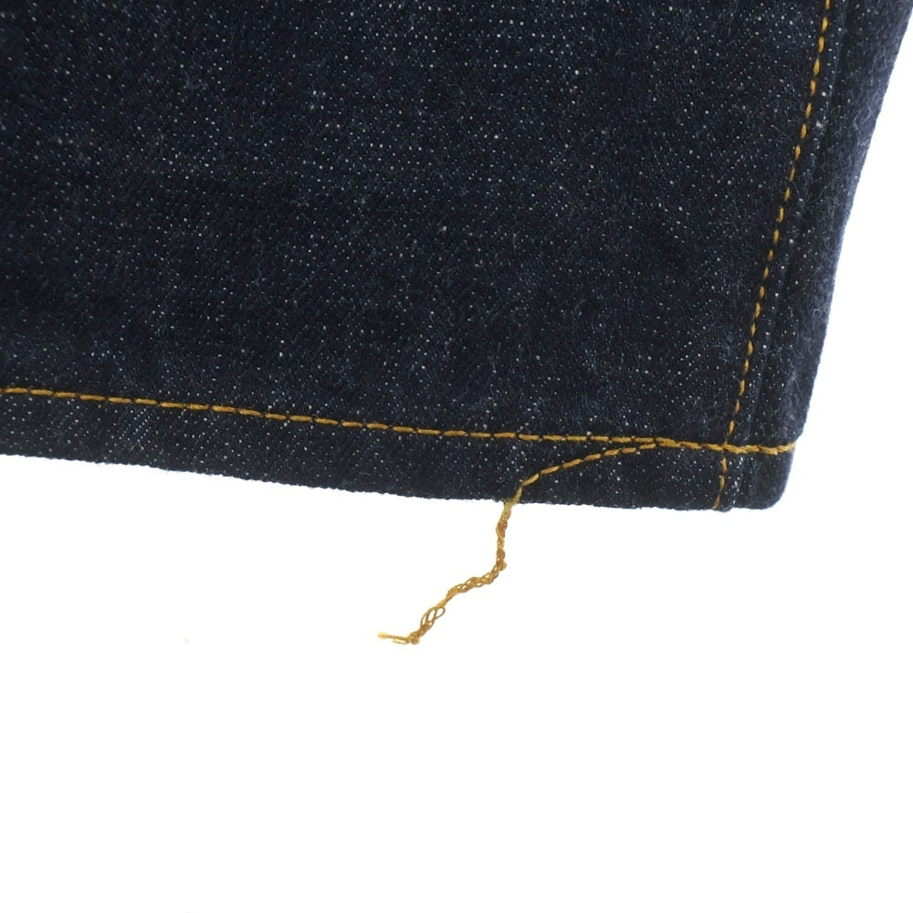 TROPHY CLOTHING(トロフィークロージング) 1605 Standard Dirt Denim ボタンフライ ストレートデニムパンツ ブルー